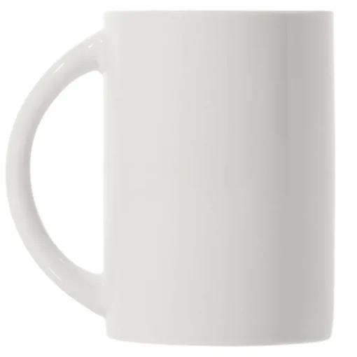 Gift Campaign Mug di porcellana bianca con manico a mezza luna prodotta in EU 300ml> Tazze Mug