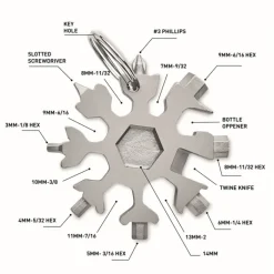 Gift Campaign Multi attrezzo in acciaio inox 17 funzioni e anello portachiavi Snowflake></noscript> Altri Attrezzi