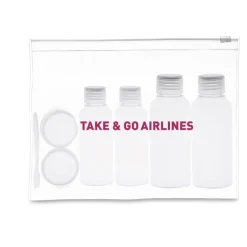 Gift Campaign Necessaire da viaggio con 4 flaconcini 2 porta lenti a contatto Pilot></noscript> Pochette Personalizzate|Beauty Case Personalizzati