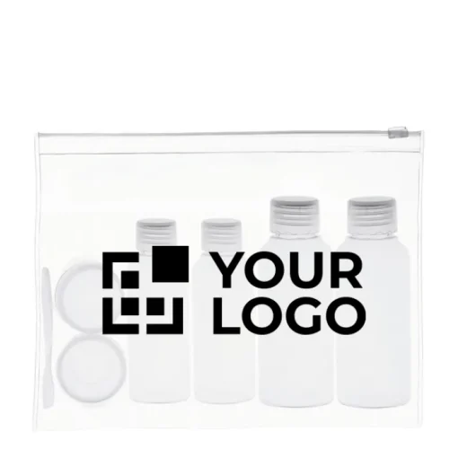Gift Campaign Necessaire da viaggio con 4 flaconcini 2 porta lenti a contatto Pilot> Pochette Personalizzate|Beauty Case Personalizzati