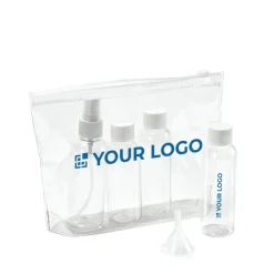Gift Campaign Necessaire ermetico in PVC con 4 flaconcini Frequentflyer></noscript> Pochette Personalizzate|Beauty Case Personalizzati