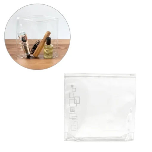 Gift Campaign Necessaire ermetico in PVC trasparente con decorazione Globetrotter> Pochette Personalizzate|Beauty Case Personalizzati