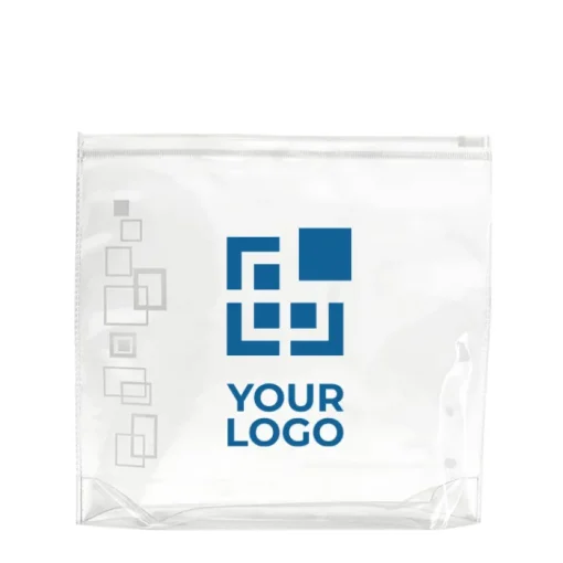 Gift Campaign Necessaire ermetico in PVC trasparente con decorazione Globetrotter> Pochette Personalizzate|Beauty Case Personalizzati