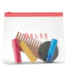 Gift Campaign Necessaire in PVC trasparente con chiusura a zip colorata CabinCrew></noscript> Pochette Personalizzate|Beauty Case Personalizzati