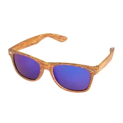 Gift Campaign Occhiali da sole con effetto legno e lenti a specchio UV400 WestSide> Occhiali Da Sole Personalizzati