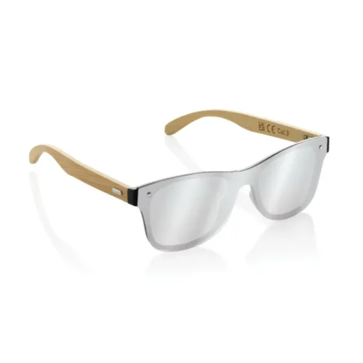Gift Campaign Occhiali da sole ecologici con aste in bambù e lenti a specchio UV400> Occhiali Da Sole Personalizzati