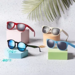 Gift Campaign Occhiali da sole in fibra di bambù con lenti nere con protezione UV400> Occhiali Da Sole Personalizzati