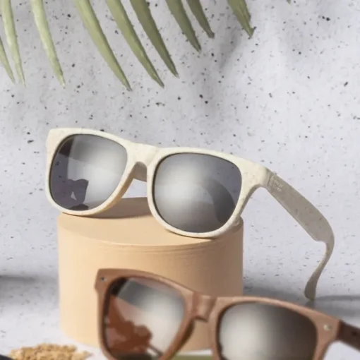 Gift Campaign Occhiali da sole in fibra di bambù con lenti nere con protezione UV400> Occhiali Da Sole Personalizzati