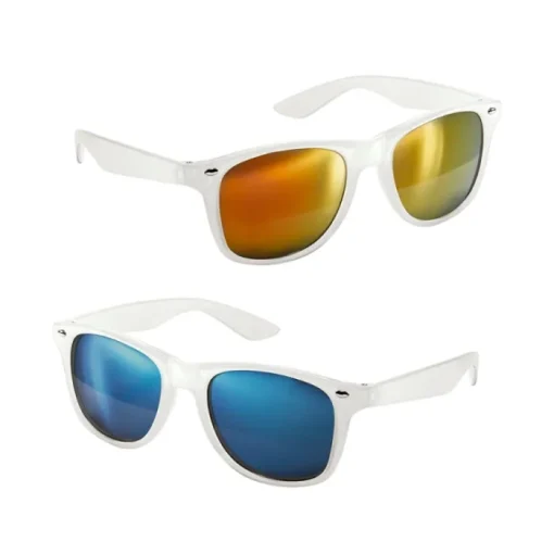 Gift Campaign Occhiali da sole lenti specchiate montatura bianca UV400 Bayside> Occhiali Da Sole Personalizzati