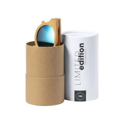 Gift Campaign Occhiali in bambù con lenti a specchio in borsa con chiusura a cordoncino></noscript> Occhiali Da Sole Personalizzati