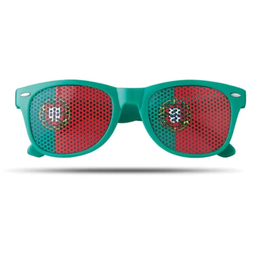 Gift Campaign Occhiali per eventi con bandiera nazionale logo su stanghette Fanclub> Gadget Per Eventi Sportivi