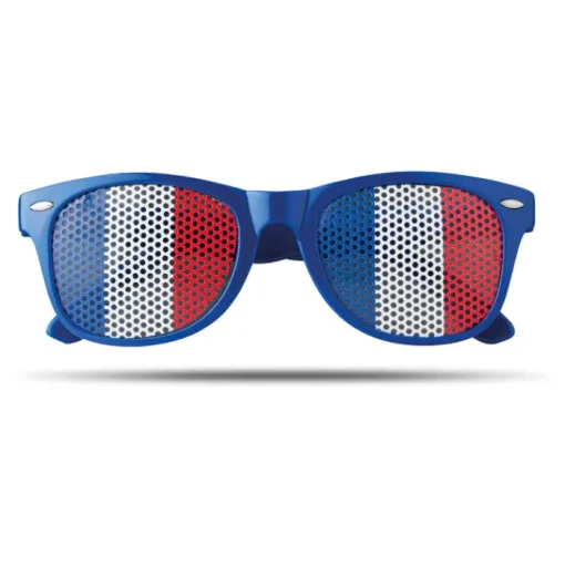 Gift Campaign Occhiali per eventi con bandiera nazionale logo su stanghette Fanclub> Gadget Per Eventi Sportivi