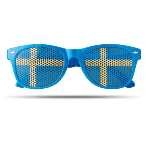 Gift Campaign Occhiali per eventi con bandiera nazionale logo su stanghette Fanclub> Gadget Per Eventi Sportivi