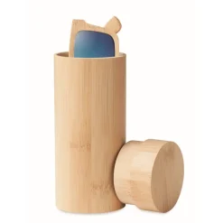 Gift Campaign Ochiali da sole con logo lenti a specchio e custodia in Bamboo Wanaka> Occhiali Da Sole Personalizzati