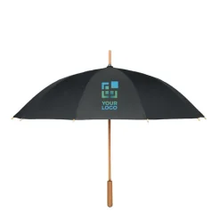 Gift Campaign Ombrello antivento con tela in pongee RPET e struttura in bambù Ø104></noscript> Ombrelli Antivento