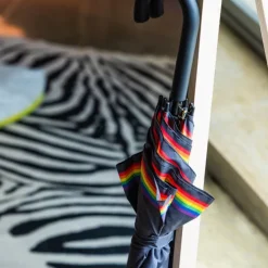 Gift Campaign Ombrello automatico a 8 pannelli in pongee con strisce arcobaleno Ø120><noscript><img width=