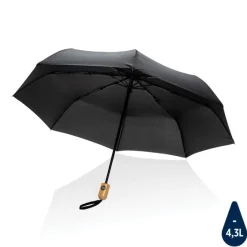 Gift Campaign Ombrello automatico con manico in bambù e antiviento Ø94 RPET> Ombrelli Pieghevoli