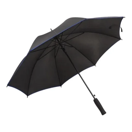 Gift Campaign Ombrello con copertura in pongee 190T di nera con bordo colorato Ø105> Ombrelli Classici