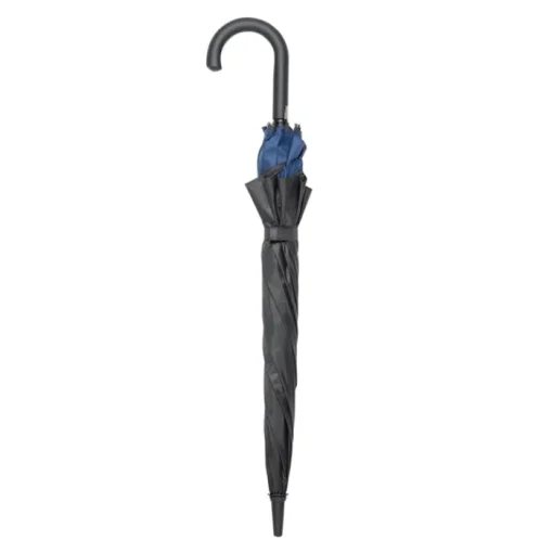 Gift Campaign Ombrello da 29'' in pongee 190T nero con interno colorato Ø132> Ombrelli Da Golf
