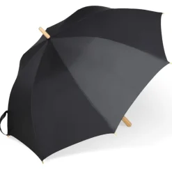 Gift Campaign Ombrello in rPET da 25'' a prova di tormenta con manico in legno Ø103> Ombrelli Antivento