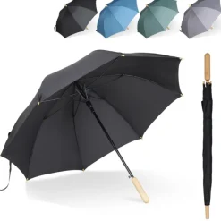 Gift Campaign Ombrello in rPET da 25'' a prova di tormenta con manico in legno Ø103><noscript><img width=