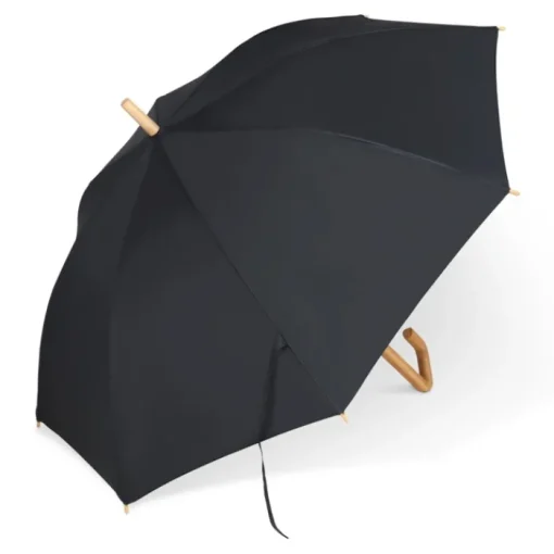 Gift Campaign Ombrello in rPET da 23'' con particolare manico e punte in legno Ø103> Ombrelli Antivento