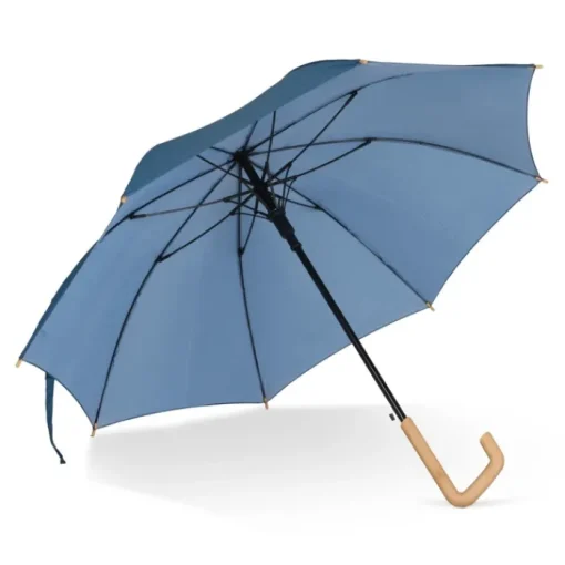 Gift Campaign Ombrello in rPET da 23'' con particolare manico e punte in legno Ø103> Ombrelli Antivento