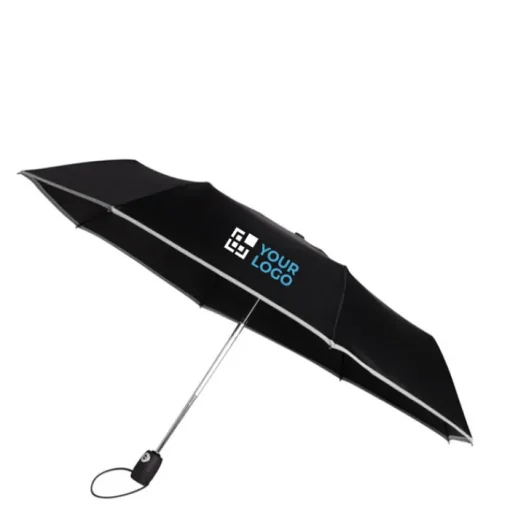 Gift Campaign Ombrello pieghevole anti tormenta a 8 pannelli con bordino colorato Ø97> Ombrelli Antivento|Ombrelli Pieghevoli