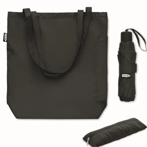 Gift Campaign Ombrello pieghevole antivento da 21" con borsa che fa da custodia Ø100> Ombrelli Antivento