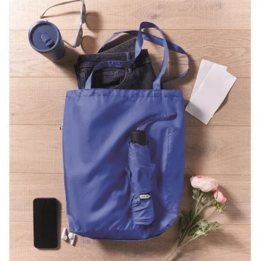 Gift Campaign Ombrello pieghevole antivento da 21" con borsa che fa da custodia Ø100> Ombrelli Antivento