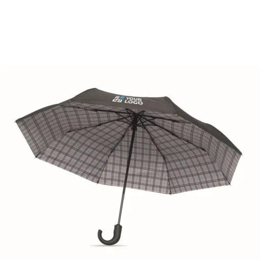 Gift Campaign Ombrello pieghevole antivento in pongee 190T con interno a quadri Ø116> Ombrelli Antivento|Ombrelli Pieghevoli