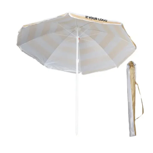 Gift Campaign Ombrellone da spiaggia in nylon 170T con bordo bianco Ø180> Gadget Da Mare