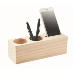 Gift Campaign Organizer da scrivania con logo in con semi piantabili Wood> Gadget Per L'Ufficio