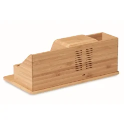 Gift Campaign Organizer da scrivania personalizzato con caricatore wireless Bamboo></noscript> Gadget Per L'Ufficio