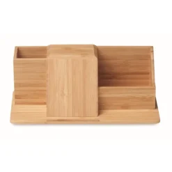 Gift Campaign Organizer da scrivania personalizzato con caricatore wireless Bamboo></noscript> Gadget Per L'Ufficio