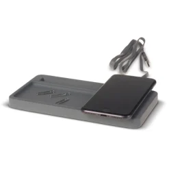 Gift Campaign Organizer da scrivania rettangolare con caricabatterie wireless 5W> Gadget Per L'Ufficio