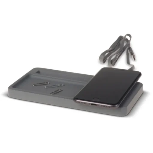 Gift Campaign Organizer da scrivania rettangolare con caricabatterie wireless 5W> Gadget Per L'Ufficio