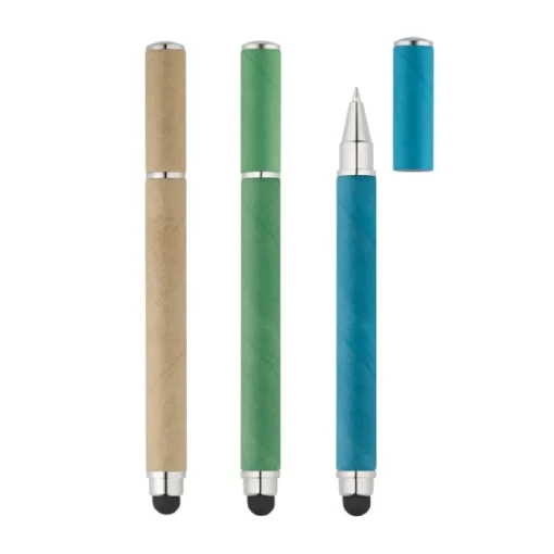 Gift Campaign Originale penna di carta kraft con punta touch inchiostro blu Touch> Gadget Ecologici|Penne Ecologiche