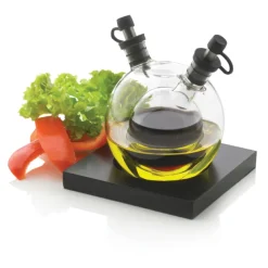 Gift Campaign Originale set con oliera e acetiera in vetro con base Bubble> Altri Utensili Da Cucina