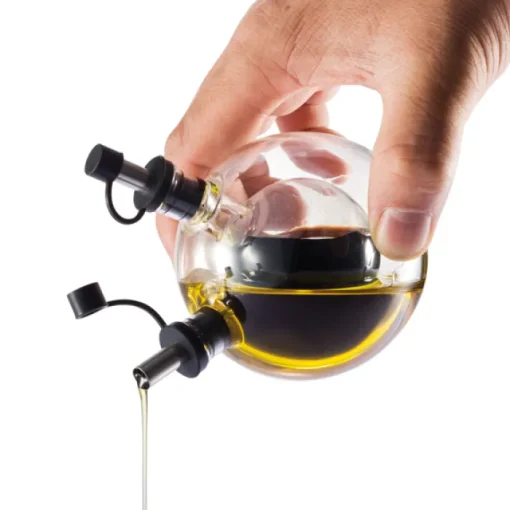 Gift Campaign Originale set con oliera e acetiera in vetro con base Bubble> Altri Utensili Da Cucina