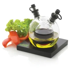 Gift Campaign Originale set con oliera e acetiera in vetro con base Bubble></noscript> Altri Utensili Da Cucina