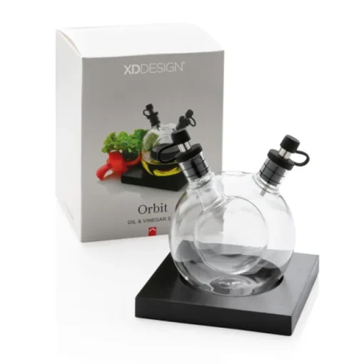 Gift Campaign Originale set con oliera e acetiera in vetro con base Bubble> Altri Utensili Da Cucina