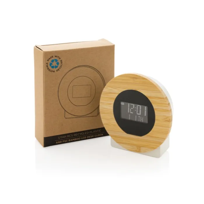 Gift Campaign Orologi da scrivania personalizzati in ABS riciclato e bambù FSC Desk LCD> Gadget Ecologici|Altri Gadget Pubblicitari