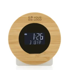 Gift Campaign Orologi da scrivania personalizzati in ABS riciclato e bambù FSC Desk LCD><noscript><img width=