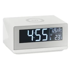 Gift Campaign Orologio da tavolo con stazione meteo e caricatore wireles Morning> Altri Gadget Pubblicitari