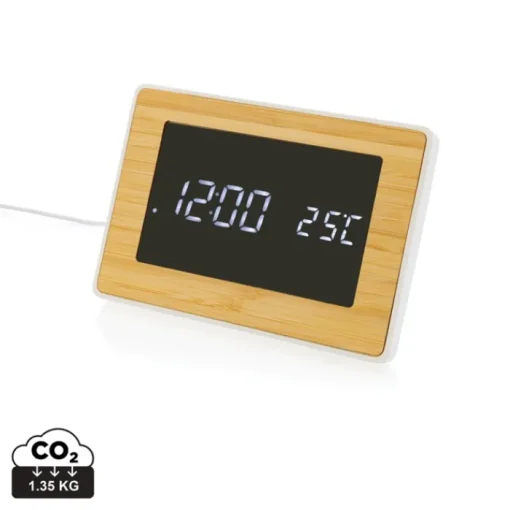 Gift Campaign Orologio da tavolo rettangolare in ABS e bambù ForestChrono LED> Gadget Ecologici|Altri Gadget Pubblicitari