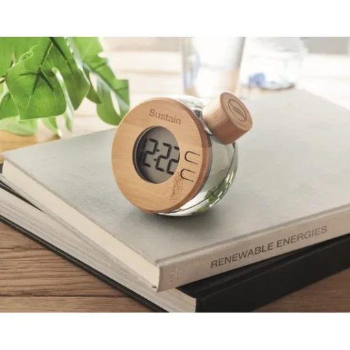 Gift Campaign Orologio LCD che funziona ad acqua e sale in plastica e bambù Water Drop> Altri Gadget Pubblicitari