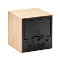 Gift Campaign Orologio sveglia di forma quadrata con display a LED Bamboo Cube></noscript> Altri Gadget Pubblicitari