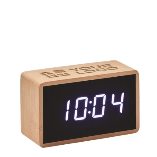 Gift Campaign Orologio sveglia in bambù con display a LED personalizzato Bamboo> Altri Gadget Pubblicitari