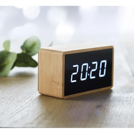 Gift Campaign Orologio sveglia in bambù con display a LED personalizzato Bamboo> Altri Gadget Pubblicitari